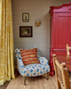 Christopher Farr Cloth Anna Lemon as curtains in a colourfall room